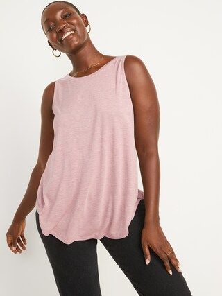 Sleeveless Luxe Metallic Swing Tank for Women | Old Navy (US)