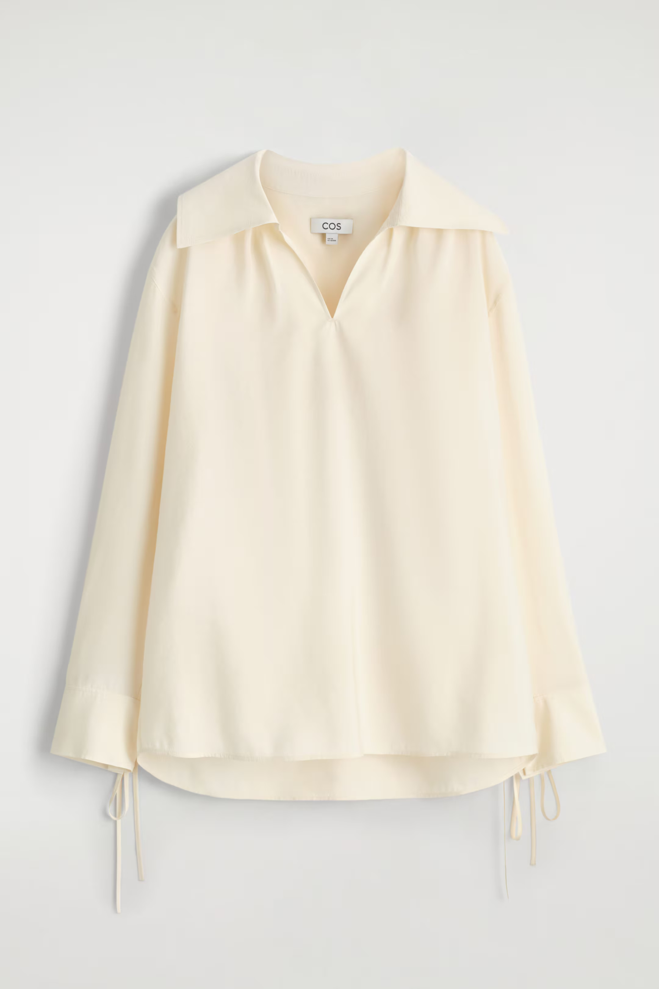 WIDE-COLLAR MODAL BLOUSE - ECRU | COS | COS UK