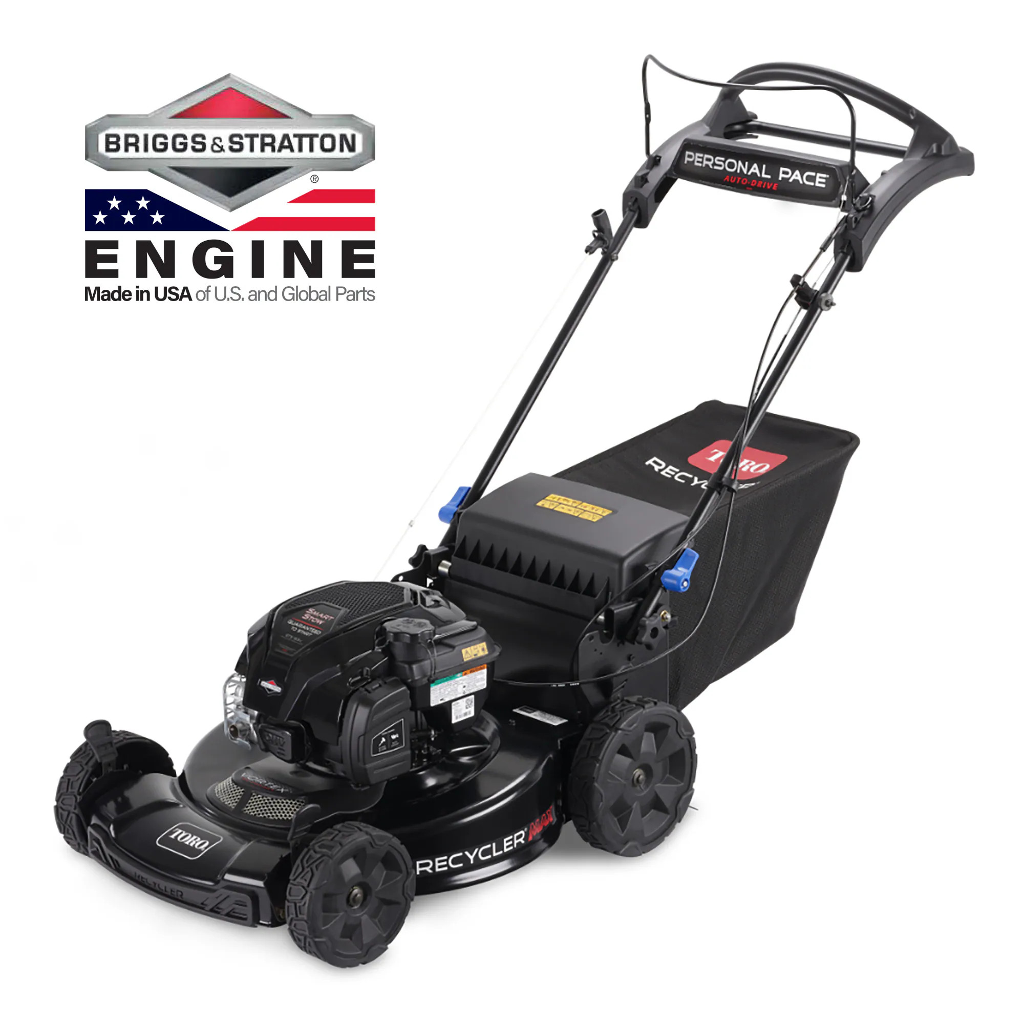 Toro Recycler Max with Personal Pace and Smart Stow 22-in Gas Self-propelled lawn mower with 163-cc Briggs and Stratton Engine one_size | 21485CA | Lowe's