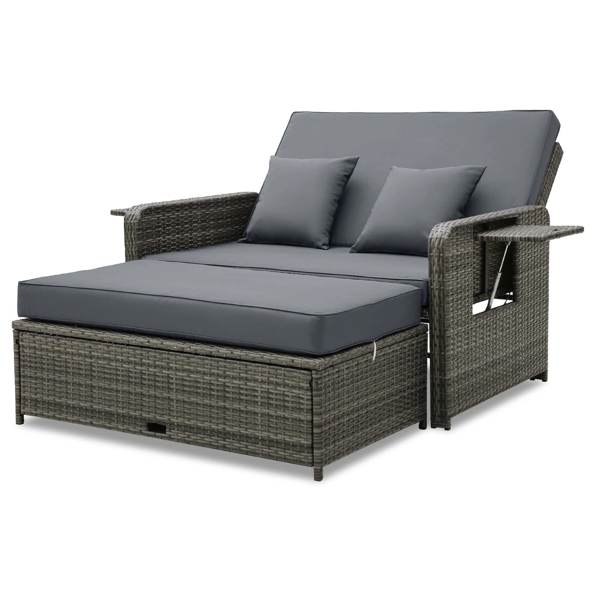 Ebern Designs Ferrum 67'' Wicker Outdoor Patio Daybed | Wayfair | Wayfair North America