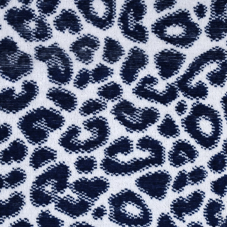 Mainstays Oversized Cotton Blend Blend Beach Towel, 36 x 72 in, Leopard Blue | Walmart (US)