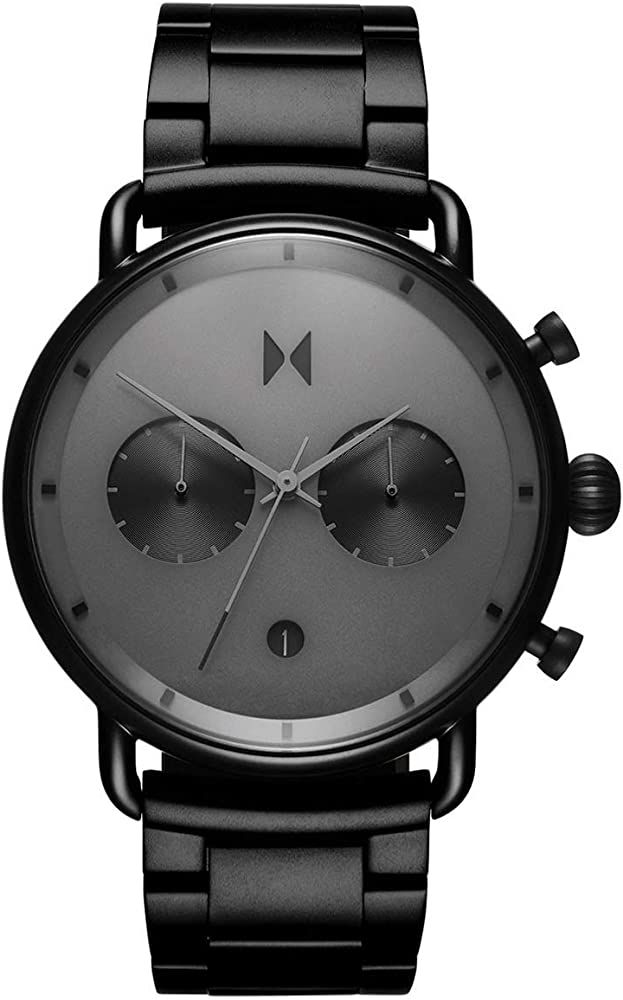 Amazon.com: MVMT Blacktop Mens Watch, 47 MM | Stainless Steel Link Band, Analog Chronograph Watch... | Amazon (US)