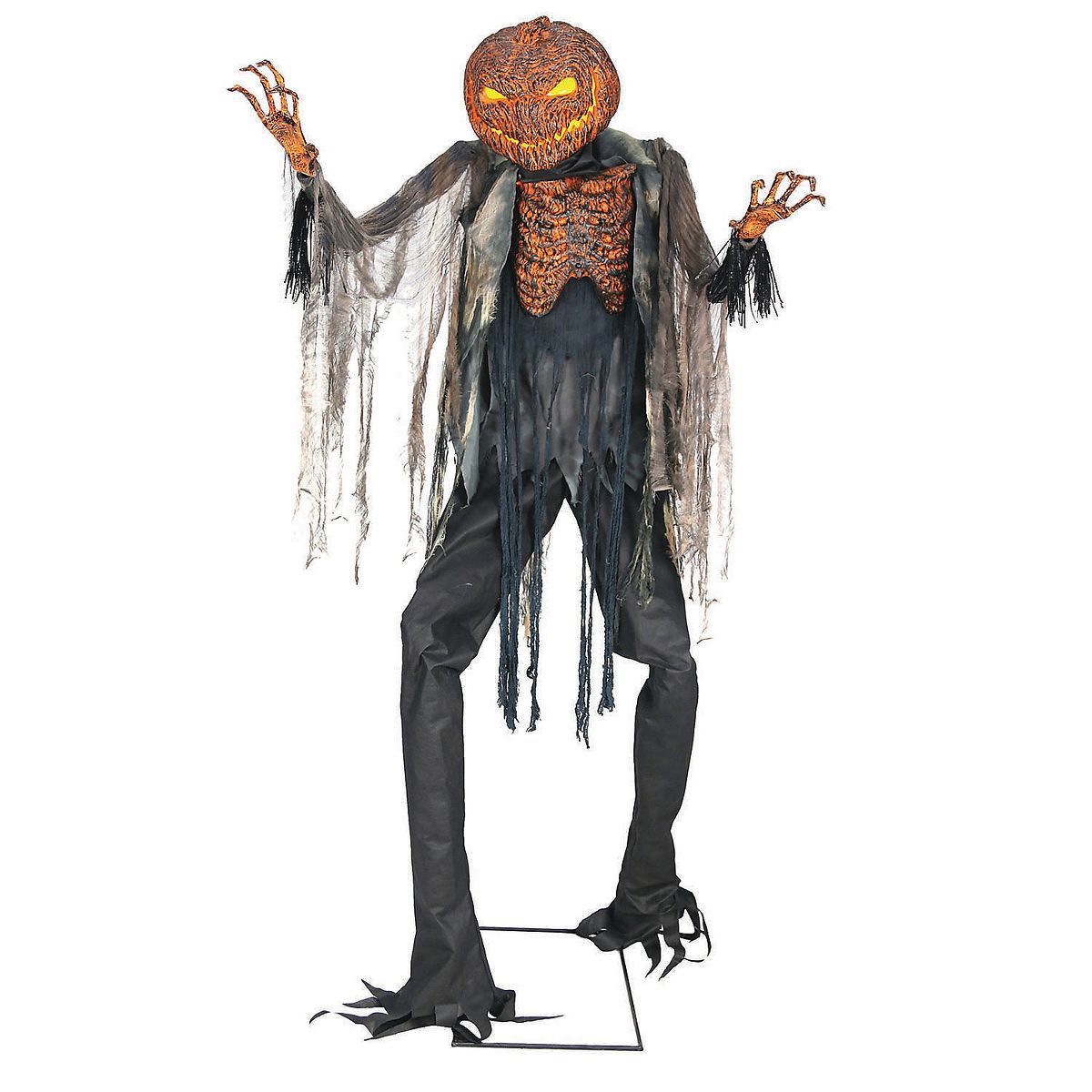 Halloween Express  Scorched Scarecrow Animated Halloween Decoration - Size 7 ft - Black | Target