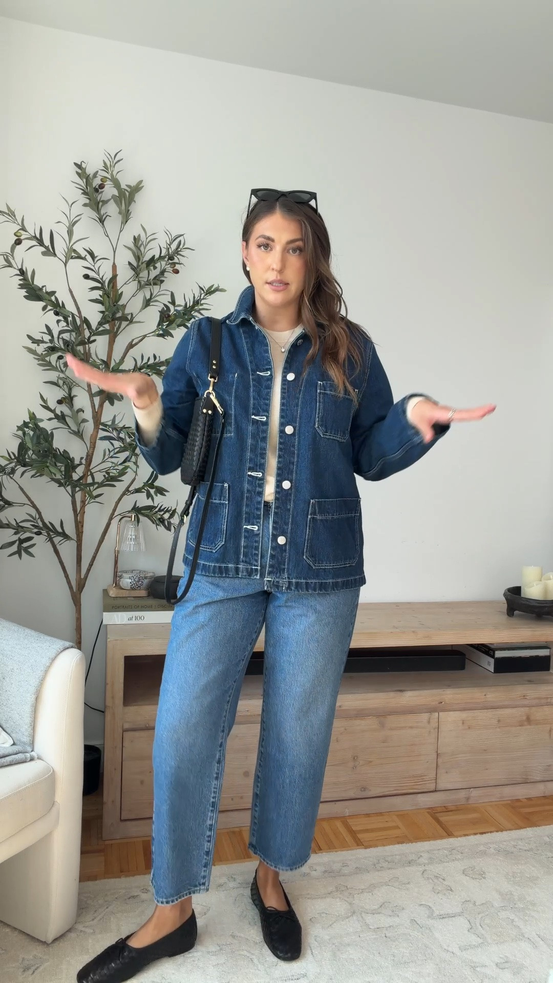 Denim on denim for fall 🤎 An easy everyday outfit with a relaxed denim jacket, straight-leg jeans and ballet flats. Perfect for casual fall outfits, everyday style and effortless transitional dressing.

denim outfit, fall outfit ideas, denim on denim, casual fall style, everyday outfit, transitional fall fashion

#LTKootd #LTKMidsize #LTKSeasonal