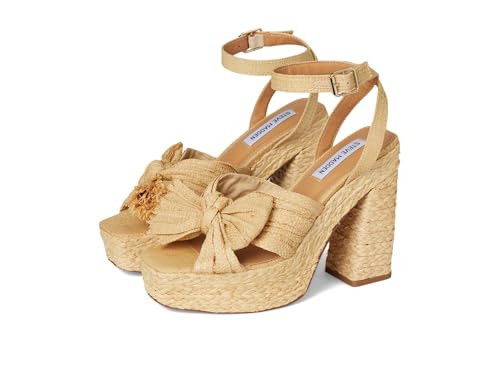 Steve Madden Womens Romey Natural Raffia 9.5 M | Amazon (US)