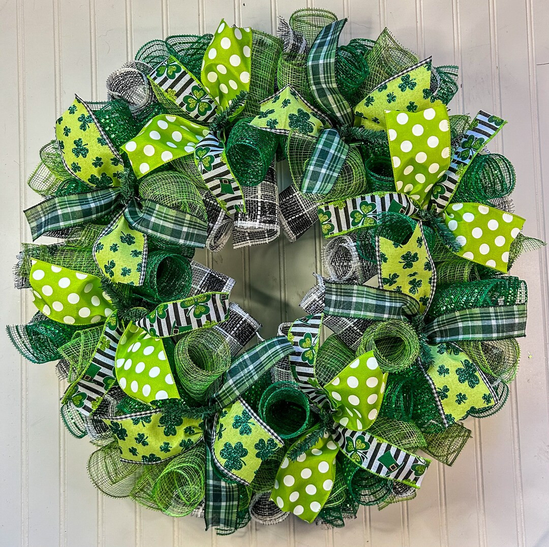 St. Patrick's Wreath, St. Patrick's Day Wreath, Saint Patrick's Wreath, St. Patrick's Wreaths, St... | Etsy (US)