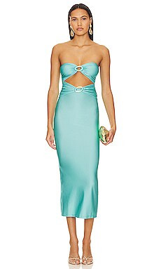 Shani Shemer Ida Midi Dress in Blue Maldives from Revolve.com | Revolve Clothing (Global)