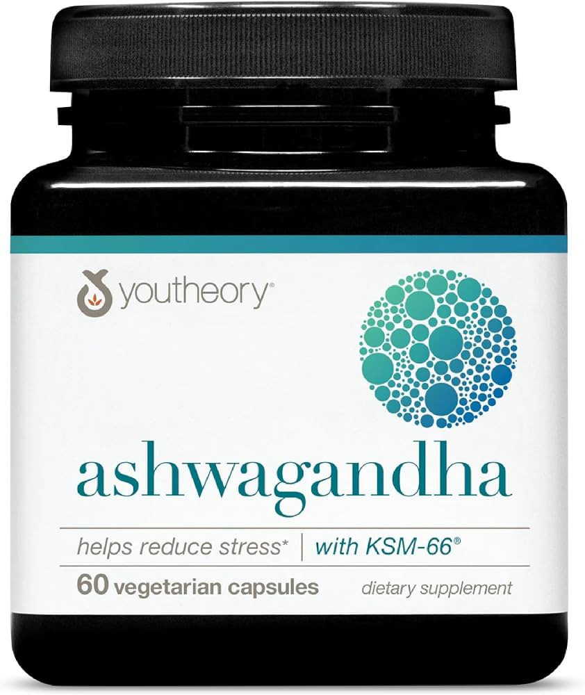 Youtheory Ashwagandha - with Organic KSM-66 Ashwagandha - Herbal Blend to Support Stress Relief &... | Amazon (US)