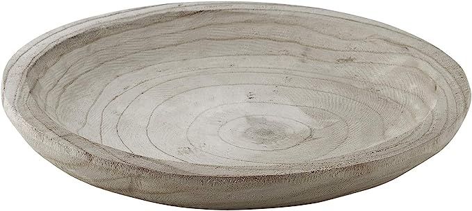 Creative Brands Table Sugar Hand Carved Paulownia Wood Serving Bowl, Large, Grey | Amazon (US)