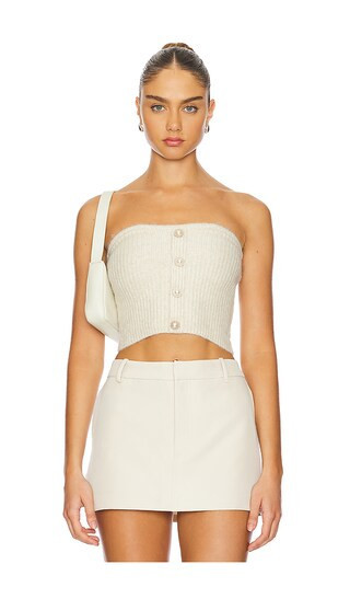 MAJORELLE Mirelina Tube Top in Beige. - size M | Revolve Clothing (Global)