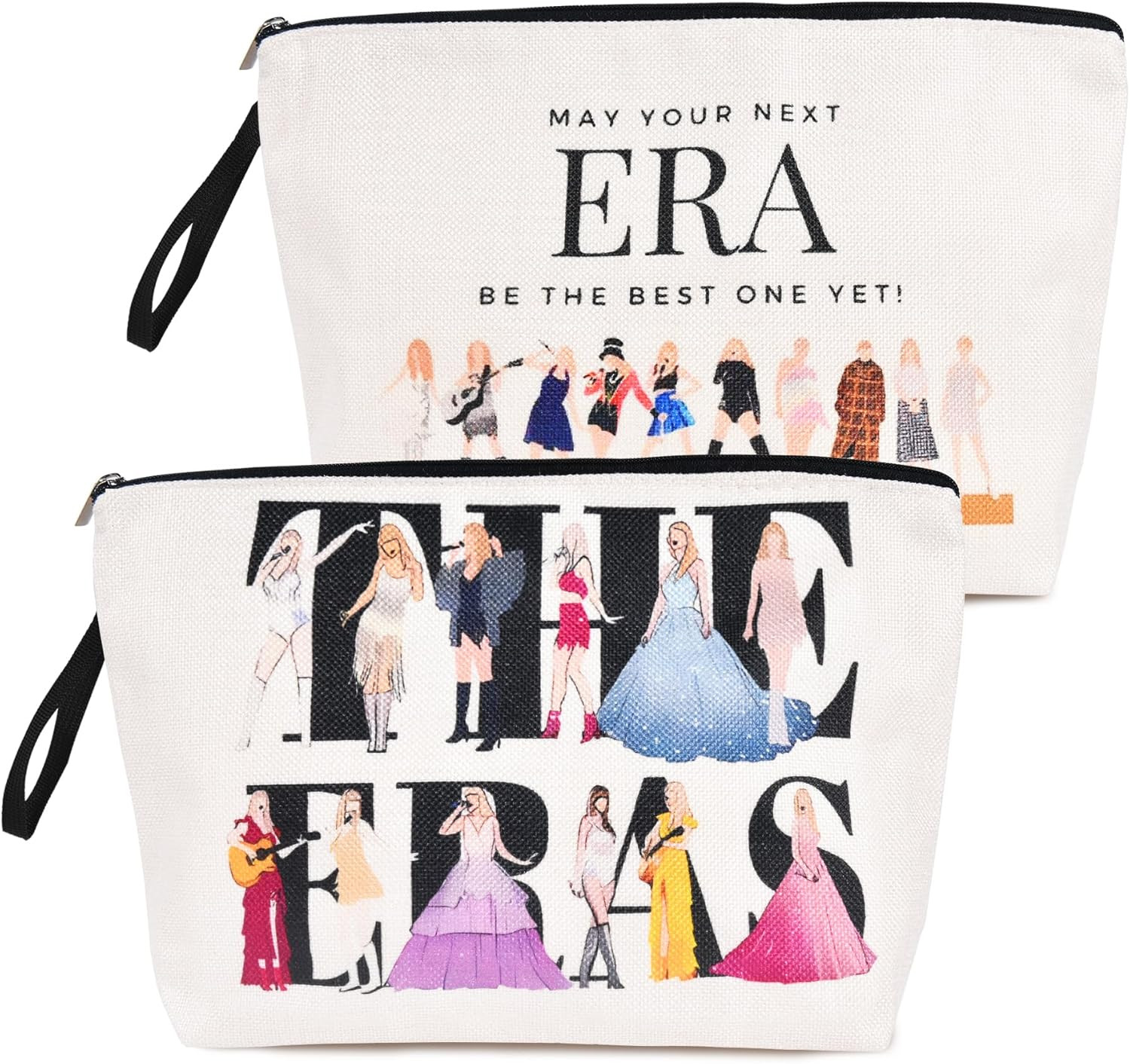 2 PCS Music Lover Makeup Bag, Singer Makeup Bags, Waterproof Travel Cosmetic Organizer with Doubl... | Amazon (US)