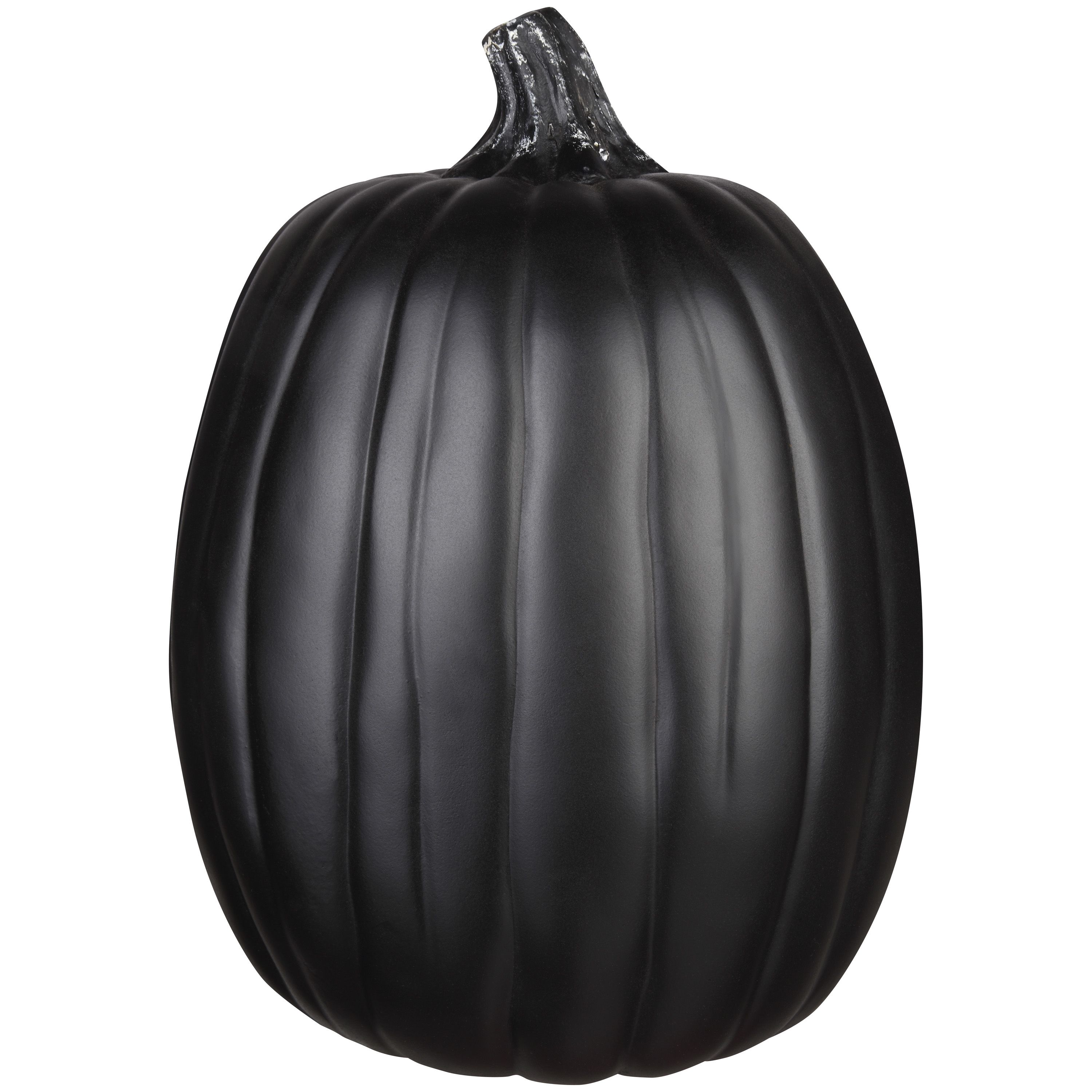 Halloween Black Color Craft Pumpkin Decor, 13 in, by Way To Celebrate | Walmart (US)