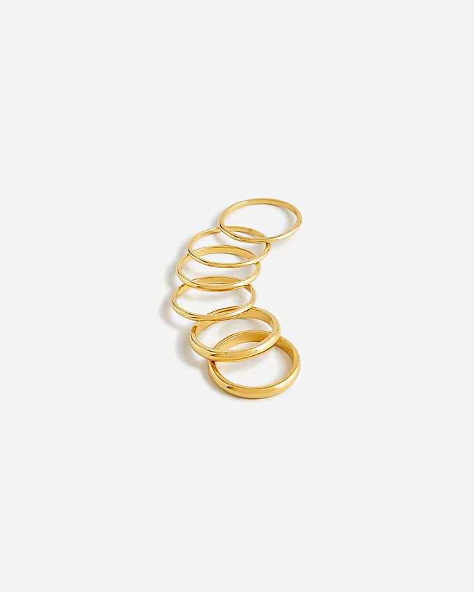 Dainty layering rings set-of-six | J.Crew US