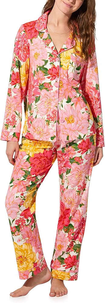 Bed Head PJs Womens Matching Pajamas - Soft Organic Cotton Long Sleeve Button Down PJ Top & Pants... | Amazon (US)