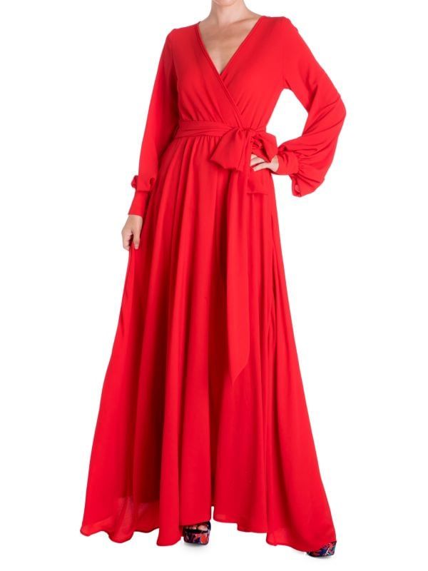 LilyPad Solid-Hued Wrap Maxi Dress | Saks Fifth Avenue OFF 5TH