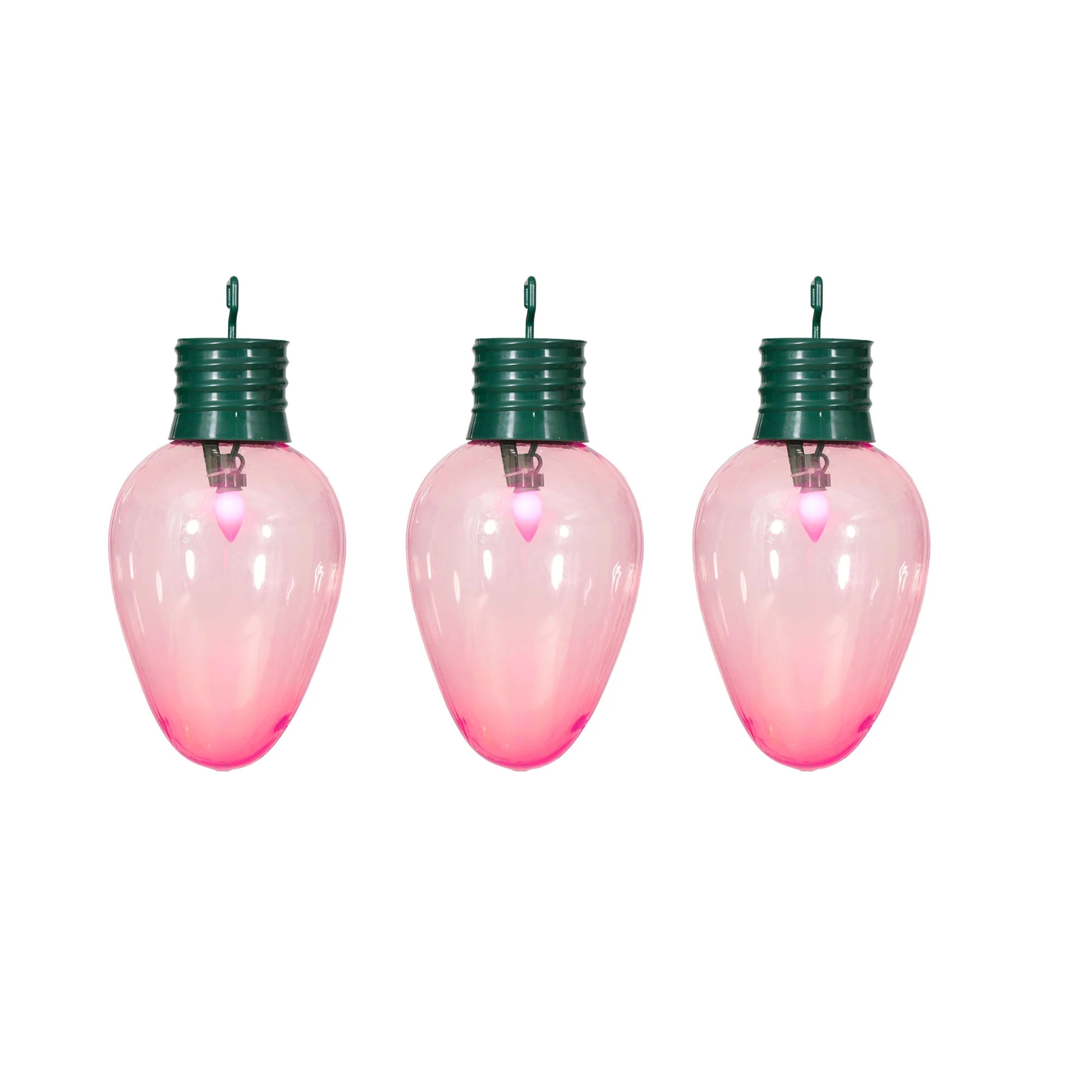 Holiday Time Giant Pink LED Christmas Bulb, 14-inches, Set of 3 - Walmart.com | Walmart (US)