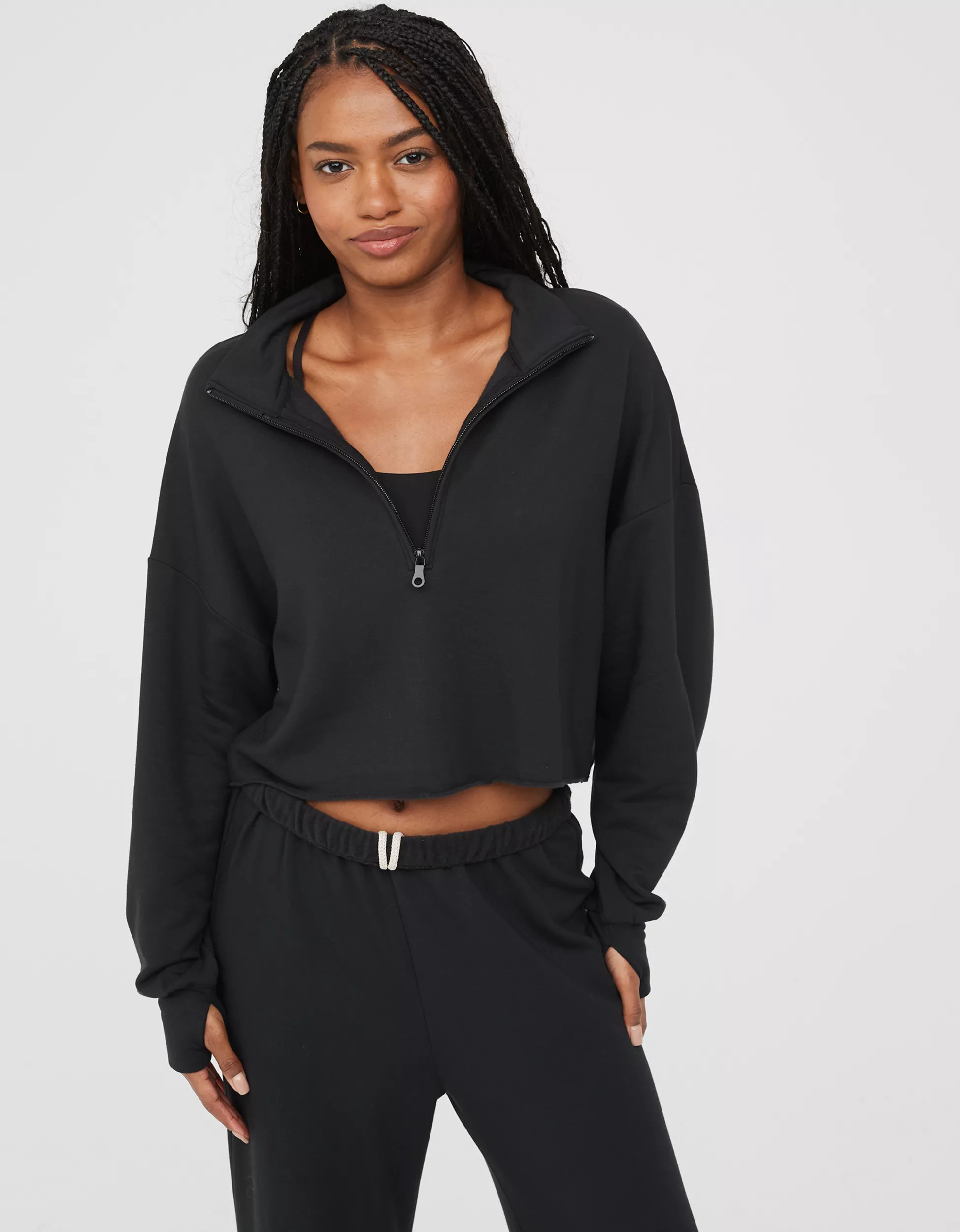 OFFLINE By Aerie OTT Fleece Quarter Zip Sweatshirt | Aerie