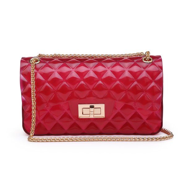 Poppy Fashion Women's Candy Color Quilted Jelly Bag Transparent PVC Handbag Crossbody Shoulder Pu... | Walmart (US)