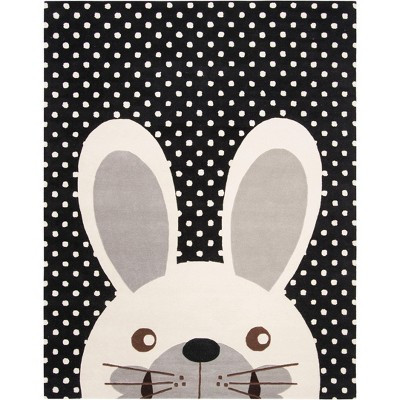 Safavieh Kids Rabbit SFK922 Hand Tufted Indoor Area Rug - Black/Ivory - 8'x10' - Safavieh | Target