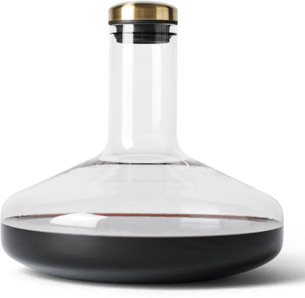MENU Wine Carafe Decanter, Hand-Made 34 oz. Wine Decanter (Original Clear Steel) (Deluxe, Brass) | Amazon (US)