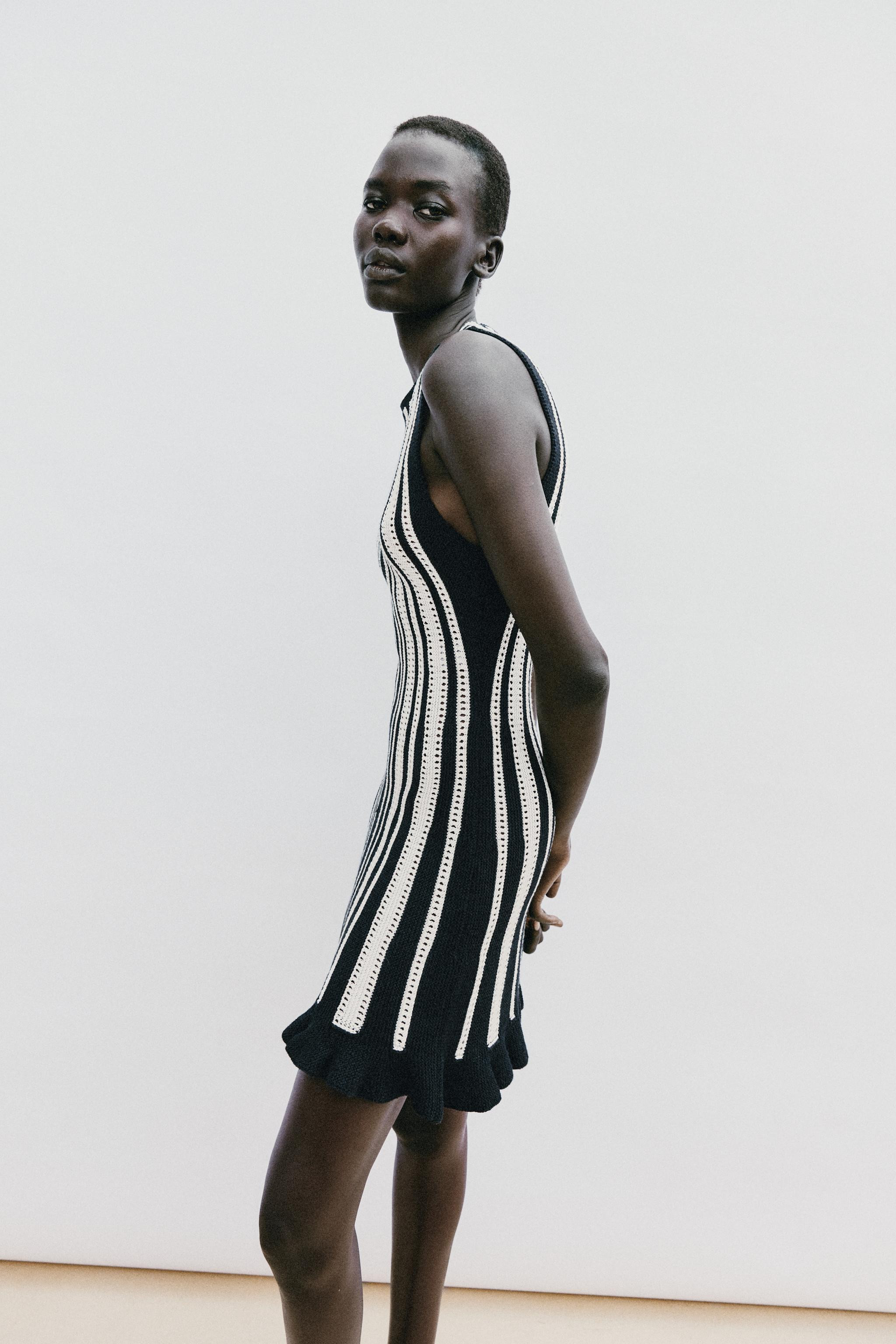 STRIPED KNIT MINI DRESS | Zara US