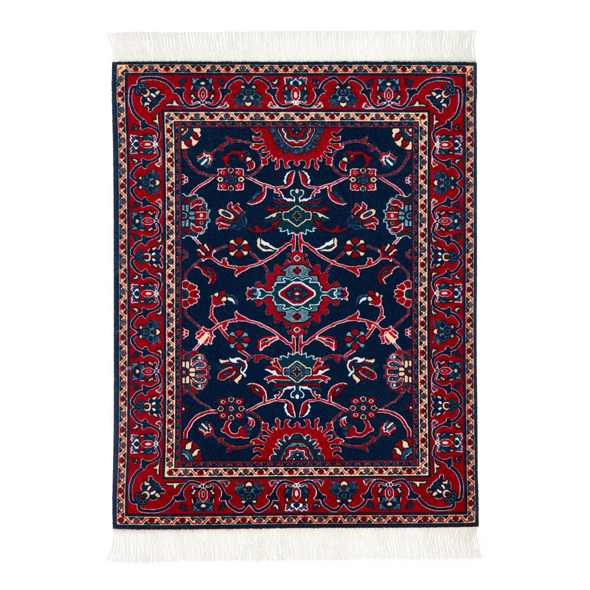 MouseRug Mouse Pad Blue Bergamo Red | The Container Store