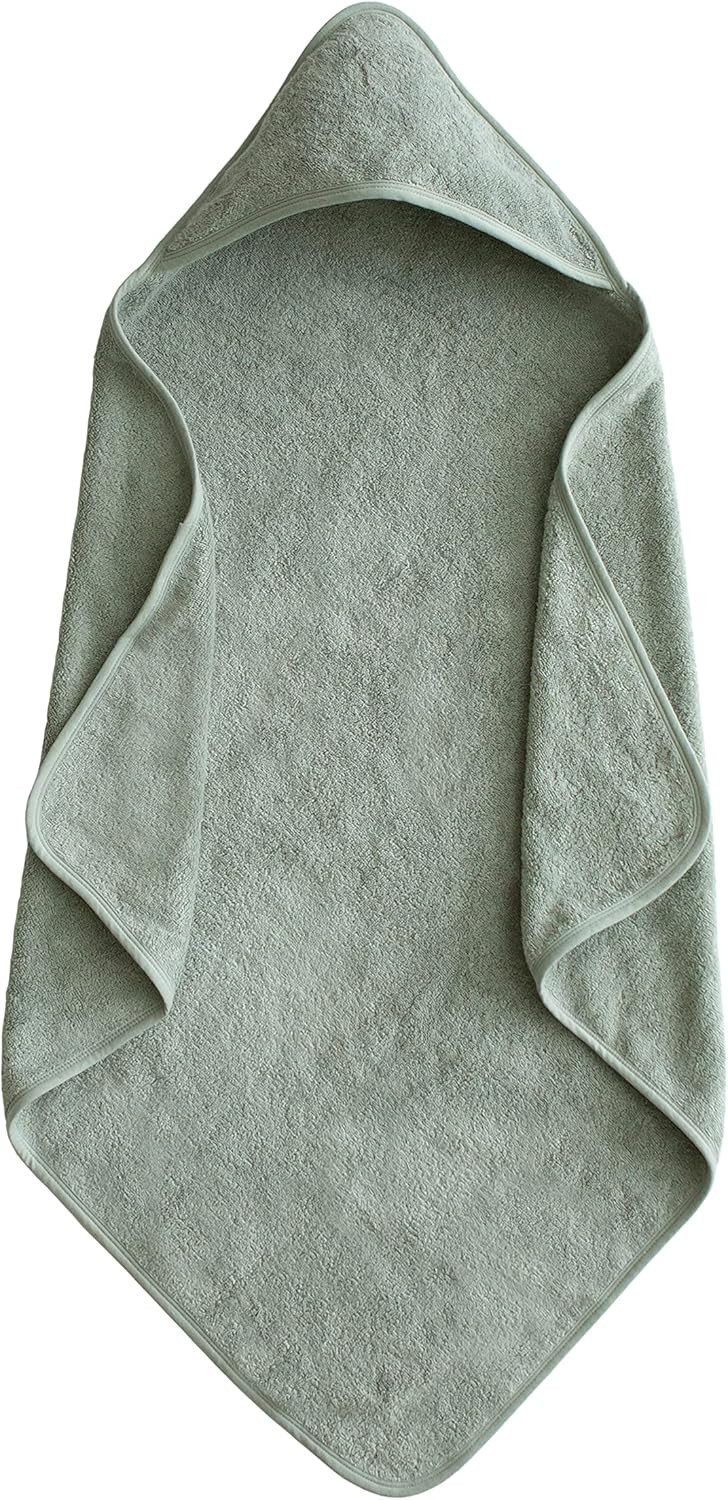 mushie Baby Hooded Towel | Organic Cotton (Moss) | Amazon (US)