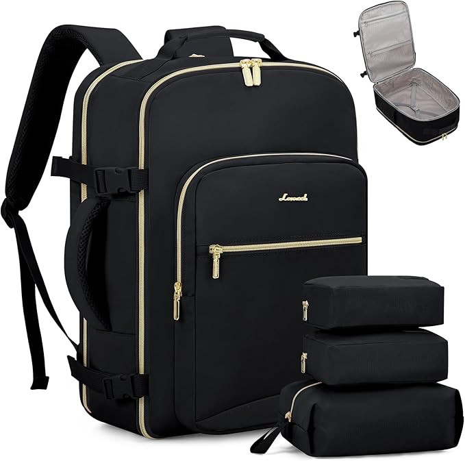 LOVEVOOK Travel Backpack for Women & Men 40L,Airline Approved Carry On Backpack Travel Essentials... | Amazon (US)
