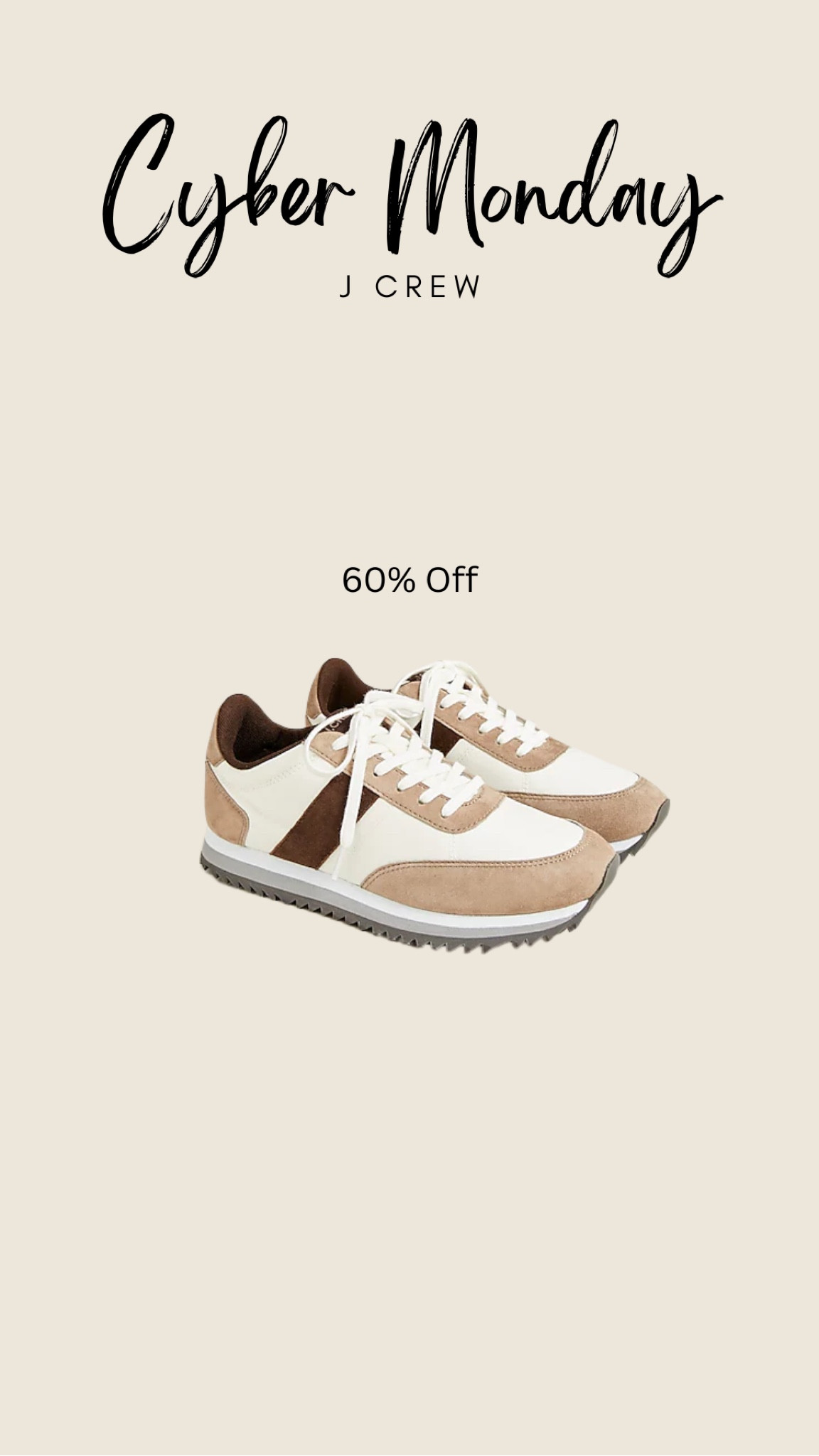 Neutral lovers sneakers on major Cyber Monday sale! Comes in multiple color options. Great gift for the busy mom on her feet or those active gals who you know love to walk about town  

#LTKfit #LTKunder100 #LTKCyberweek