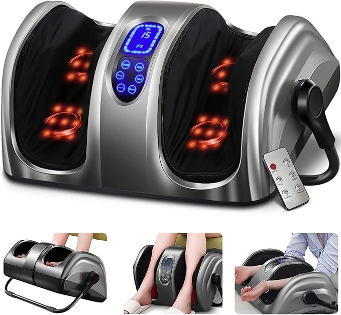 TISSCARE Foot Massager-Shiatsu Foot Massage Machine w/ Heat & Remote 5-in-1 Reflexology System-Kn... | Amazon (US)