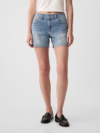 5" Mid Rise Denim Girlfriend Shorts | Gap (CA)