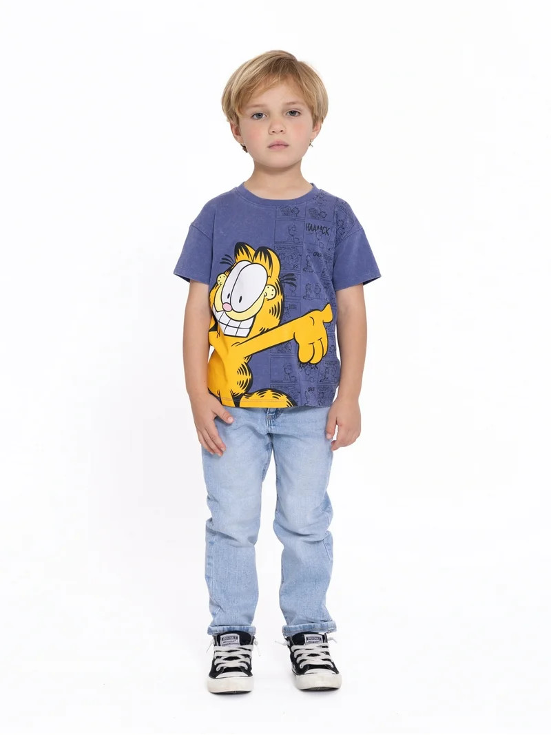 Garfield Toddler Short Sleeve Crewneck Tee, Sizes 12M-5T | Walmart (US)