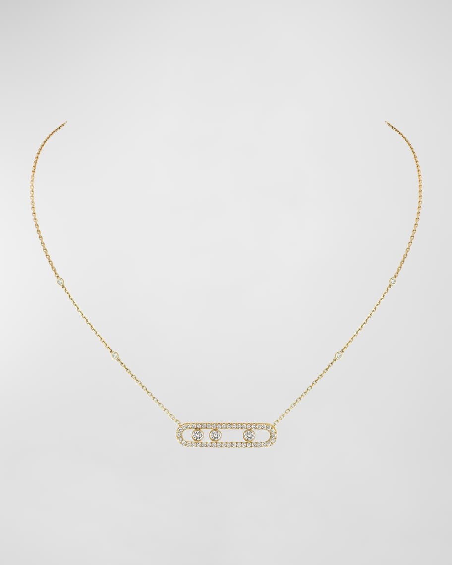 Move Pave 18K Yellow Gold Diamond Pavé Necklace | Neiman Marcus