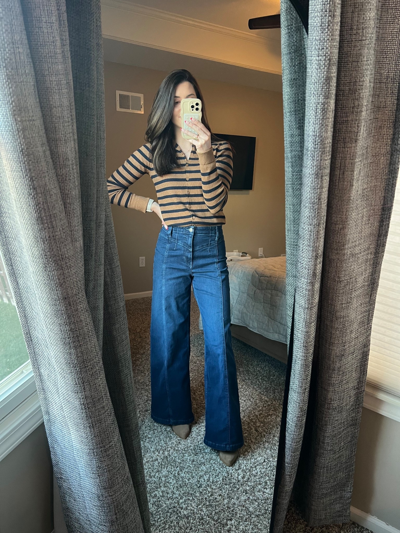 FP Wide Leg Jeans. Wearing a 27. Super high waisted that make your legs look long and your 🍑 round  

#LTKWorkwear #LTKootd #LTKFindsUnder100