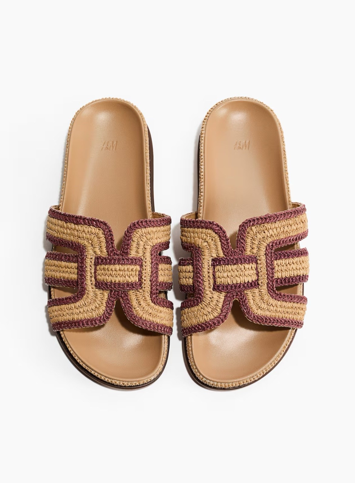 Raffia woven slide sandals 
Beach vacation 

#LTKSeasonal