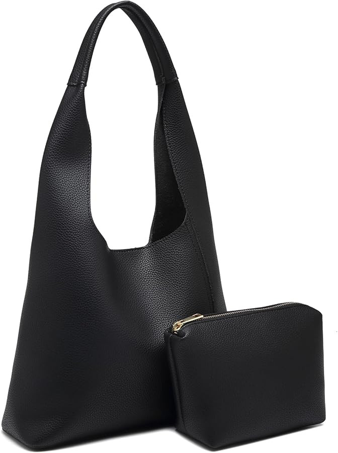 I IHAYNER Slouchy Hobo Bags for Women Soft Vegan Leather Designer Shoulder Purses Ladies Top Hand... | Amazon (US)