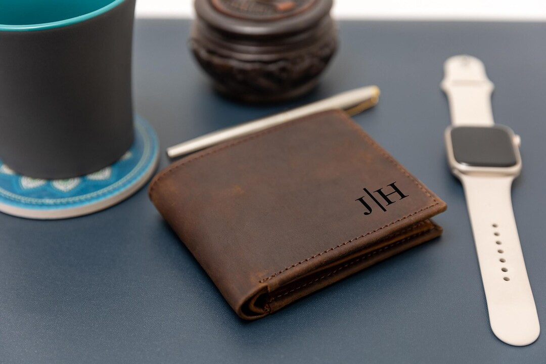 Personalized Leather Mens Wallet, Gift for Anniversary, Graduation, Dad, Boyfriend, Him, Husband,... | Etsy (US)