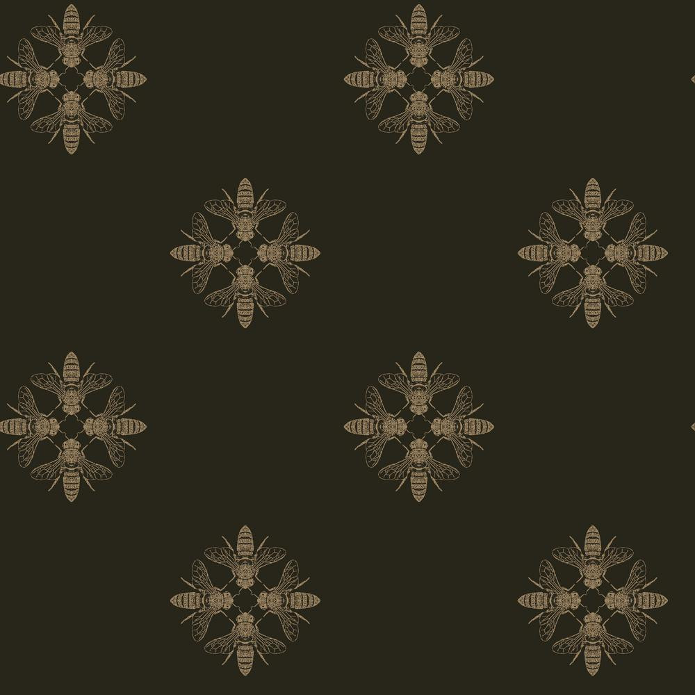 York Wallcoverings Honey Bee Spray and Stick Wallpaper (Covers 56 sq. ft.), Gold and Black | The Home Depot