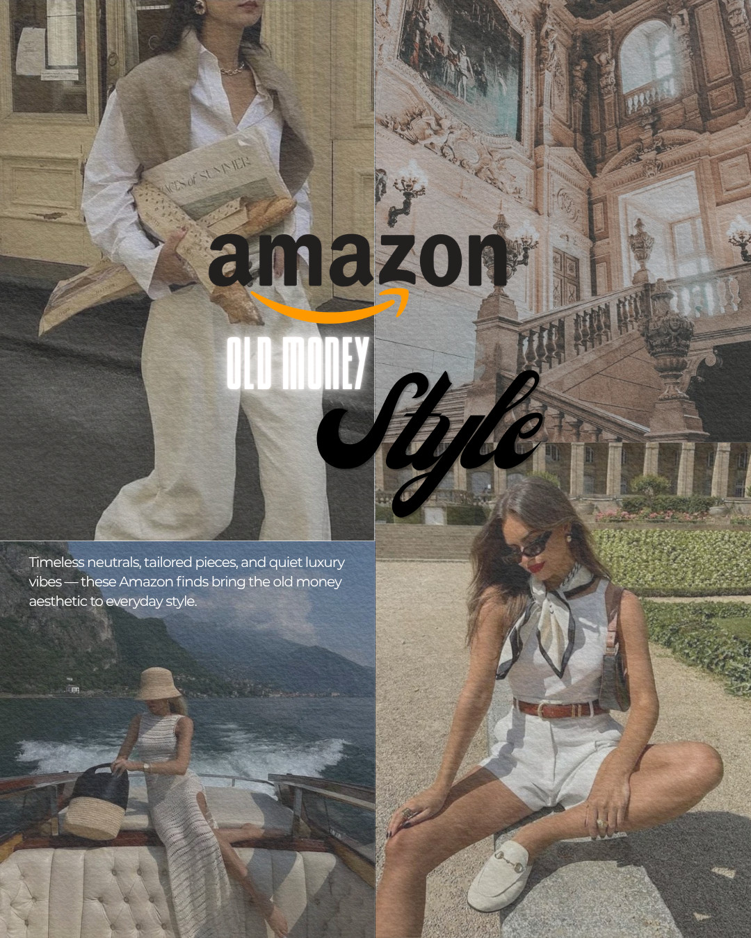 Old money style, but make it effortless ✨ Think timeless neutrals, tailored silhouettes, classy gold details, and elevated basics that never go out of style. These Amazon finds give quiet luxury energy without the luxury price tag — polished, chic, and made for everyday elegance. #AmazonFinds #OldMoneyStyle #QuietLuxury 

 #LTKgrwm #LTKootd #LTKselfcare