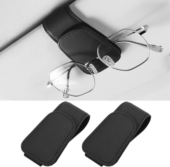 SAMGCHI 2 Packs Sunglass Holder for Car Sun Visor, Magnetic Eyeglass Hanger Clip for Car Visor, L... | Amazon (US)