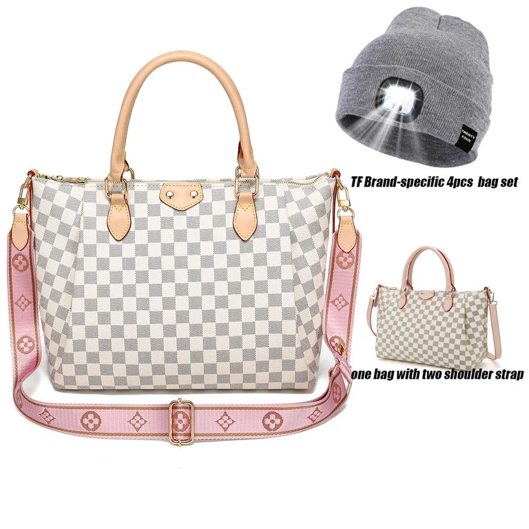 TWENTY FOUR Womens Handbags Shoulder Tote Bags Gift Set With 2 Shoulder Straps, Unisex Led Beanie... | Walmart (US)