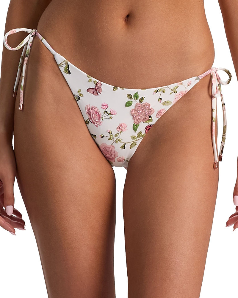 Pq Swim x Alice and Olivia Embroidered Side Tie Bikini Bottom | Bloomingdale's (US)
