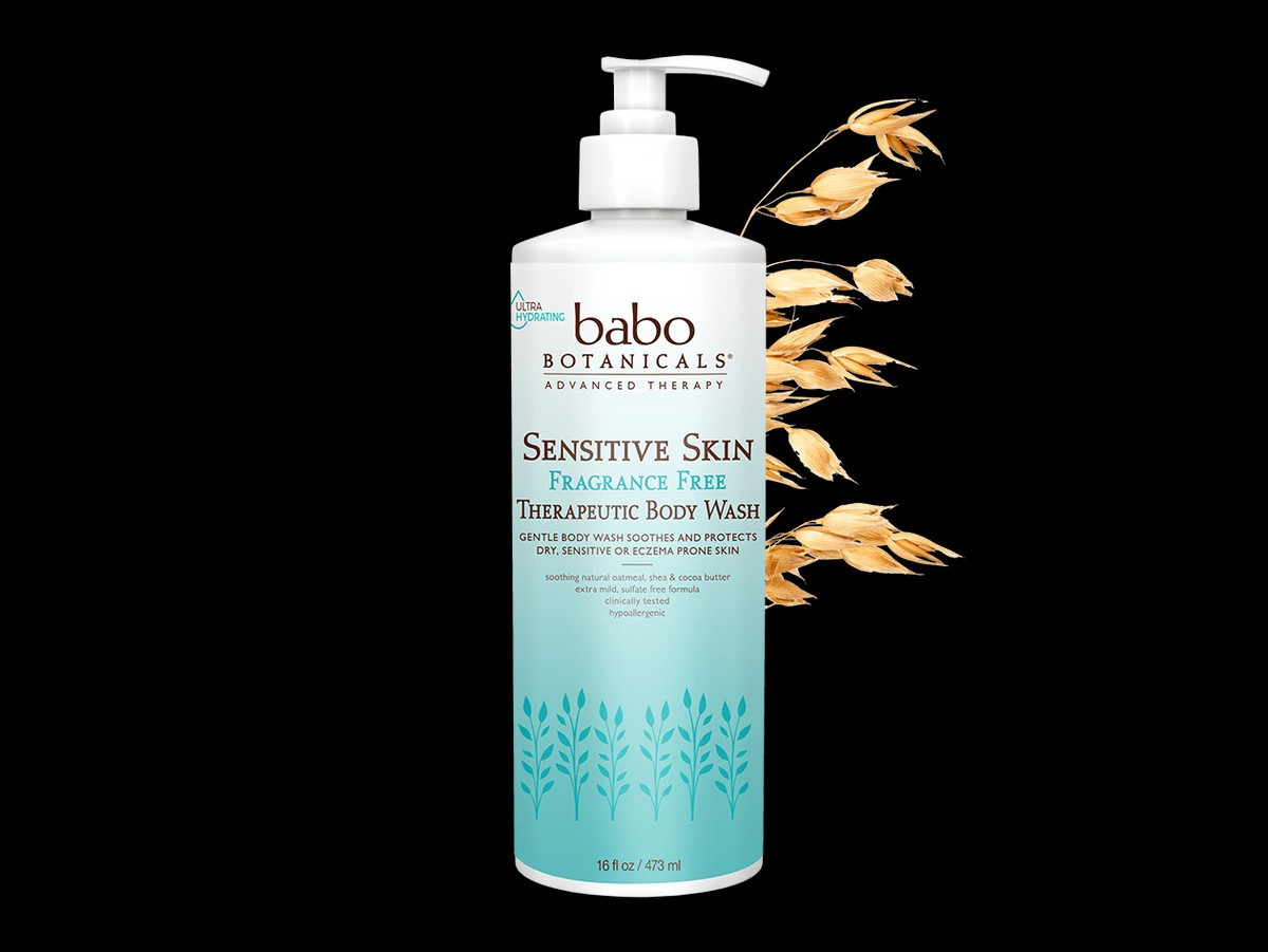 Sensitive Skin Fragrance Free Therapeutic Face & Body Wash, Fragrance Free - Adult Care - 16 oz. | Babo Botanicals