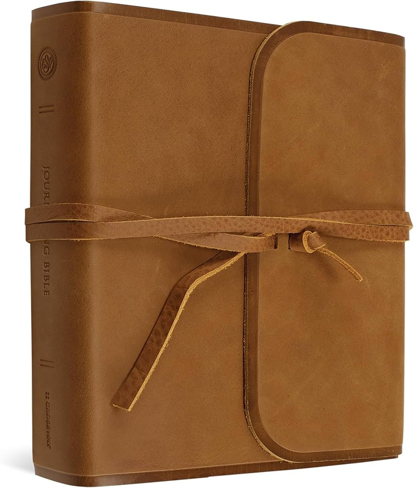 ESV Journaling Bible (Natural Leather, Brown, Flap with Strap) | Amazon (US)