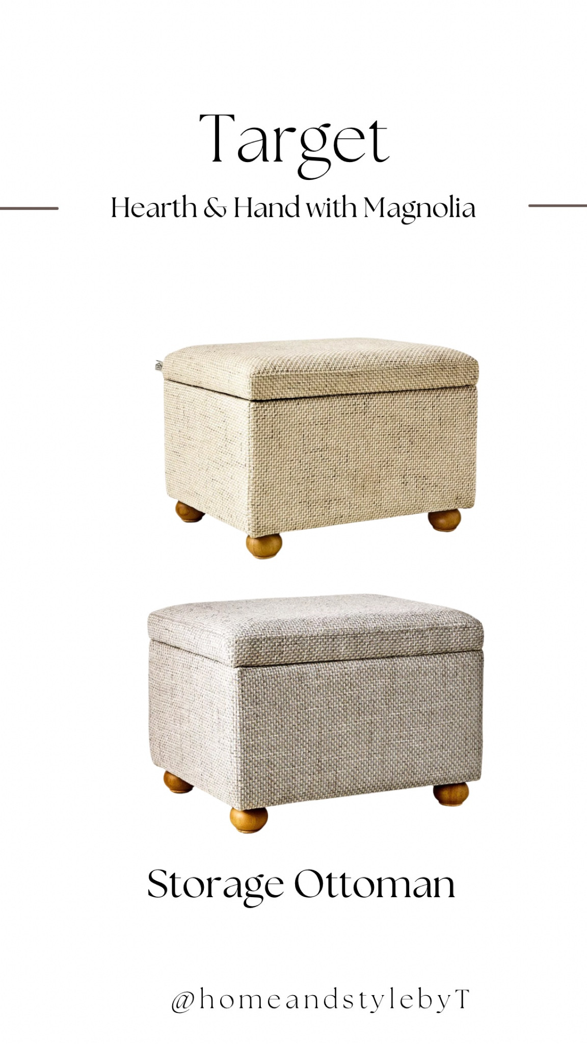Love these storage ottomans from Target 