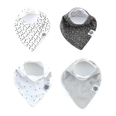 Parker Baby Bandana Drool Bibs - 4 Pack Baby Bibs for Boys, Girls, Unisex - "Shadow Set" - Walmar... | Walmart (US)