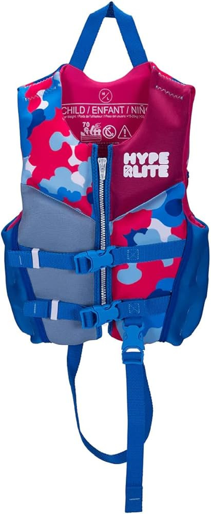 Hyperlite Indy CGA Girls Wakeboard Vest Blue/Maroon Child (30-50Lbs) | Amazon (US)