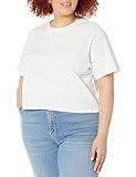 The Drop Women's Sydney Short-sleeve Cropped Crew Neck T-shirt, White, XL | Amazon (US)