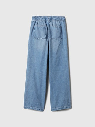 Kids High Rise Wide-Leg Pull-On Jeans | Gap Factory