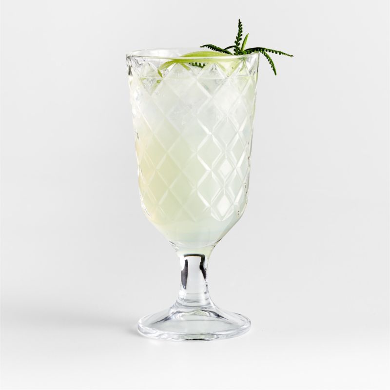 Hatch Faceted Tall Cocktail Glass + Reviews | Crate & Barrel | Crate & Barrel